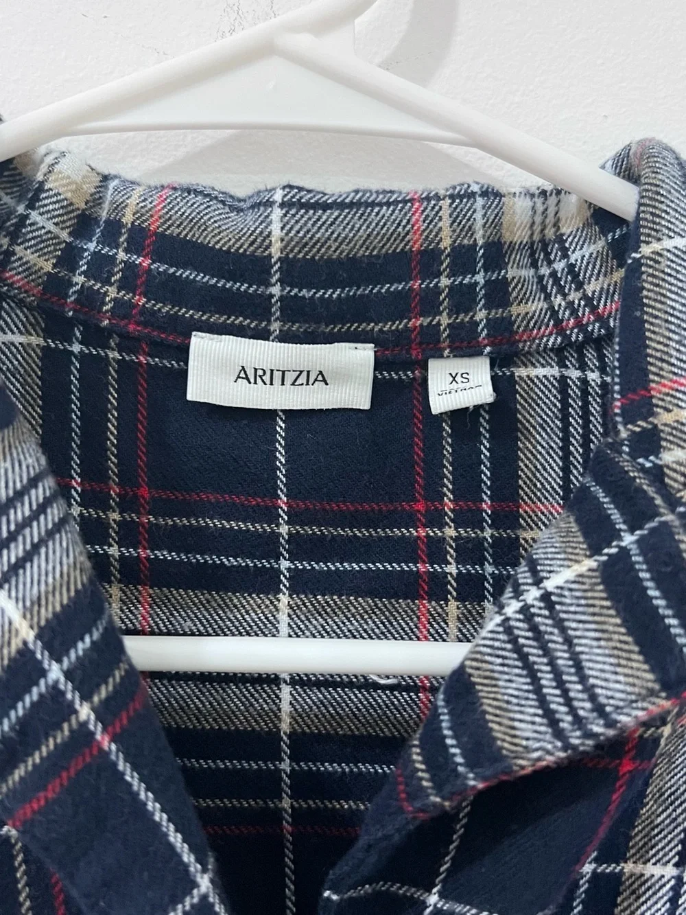 Aritzia Plaid Pajama Shirt XS | Preppy Tartan | Cozy Lounge | Academia